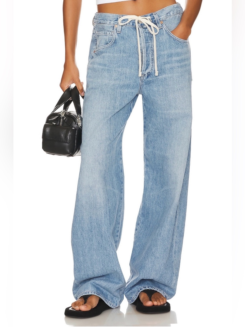 Citizens Of Humanity Light Blue Wide-Leg Jeans Brynn - Picture 1 of 4